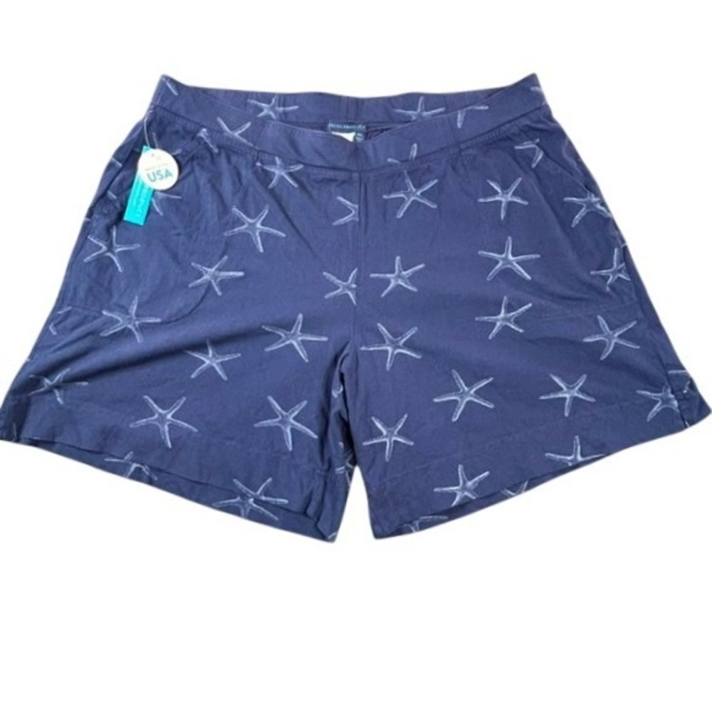 NWT Fresh Produce Sea Star Key Largo Shorts Blue Starfish Print XXL